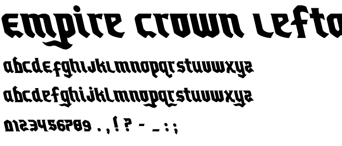 Empire Crown Leftalic font